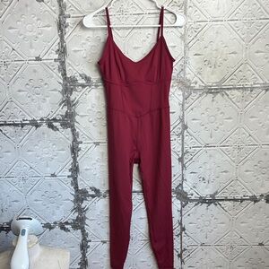 JoyLab Dark Red Sleeveless workout yoga  Jumpsuit